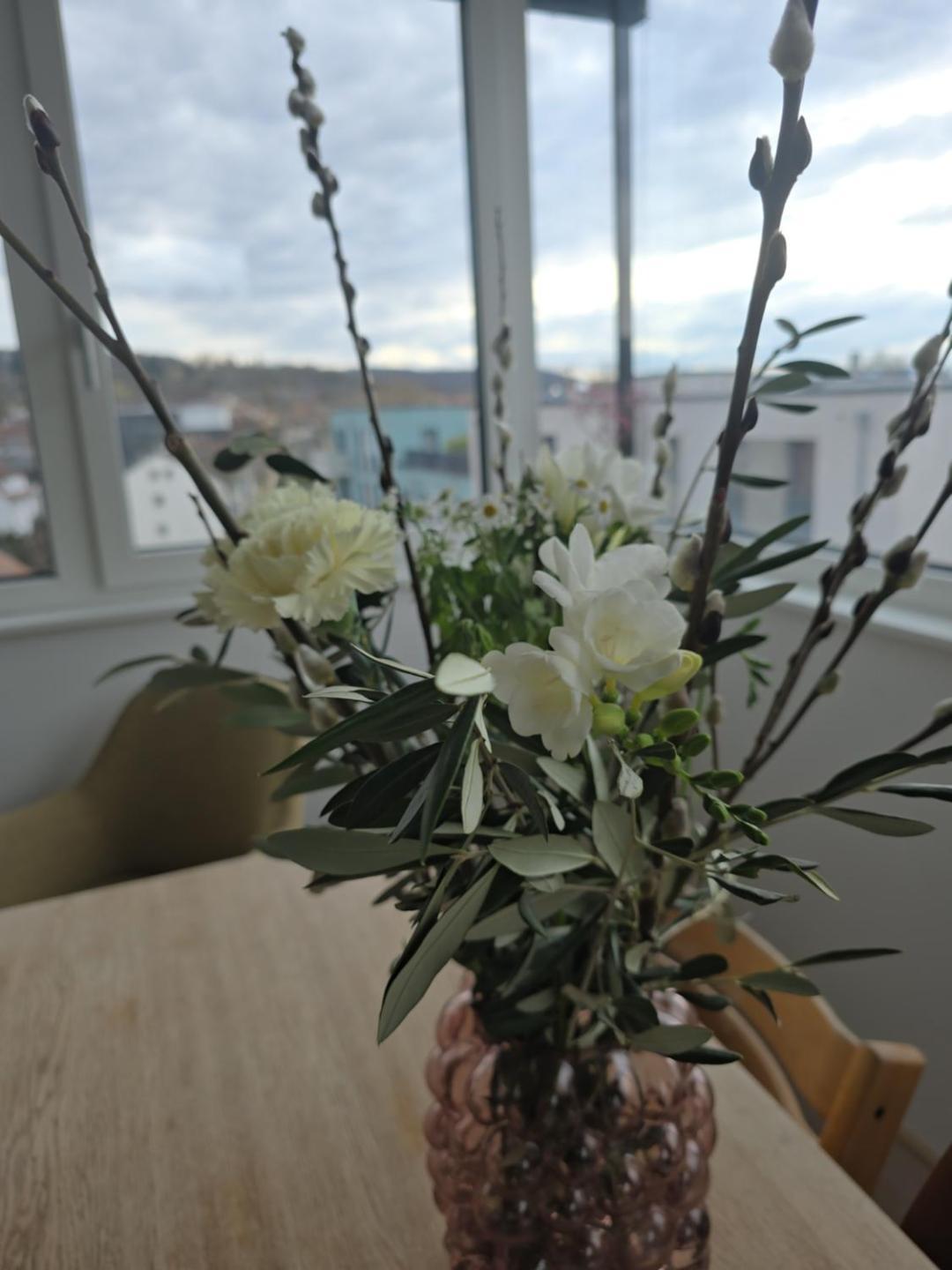 Stadtnahes Gaestezimmer Im Penthouse Bei Esi Tubingen Bagian luar foto